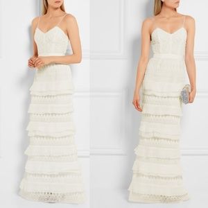 Self-Portrait penelope tiered white wedding gown